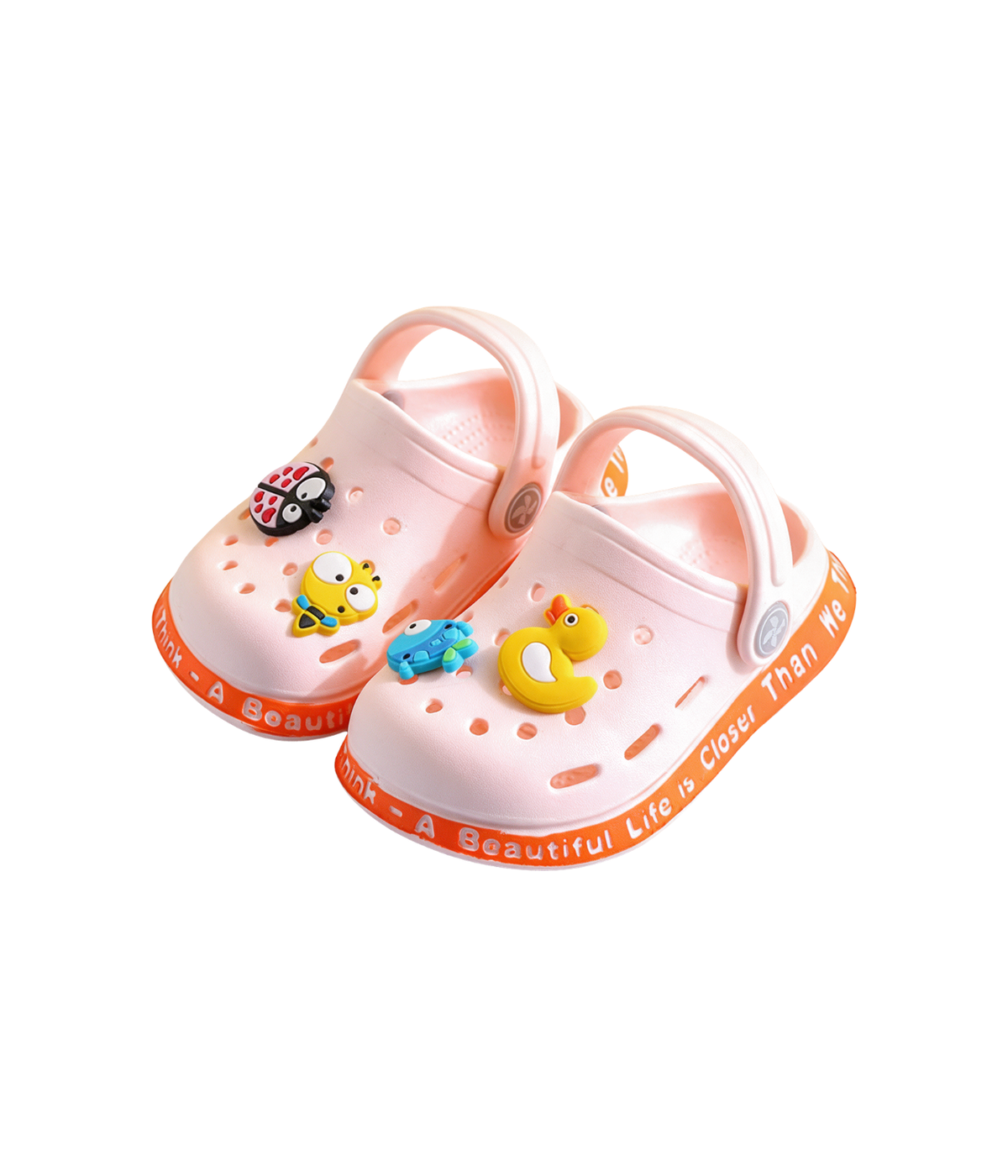 Clog Infantil de EVA Rosé, par visto de cima