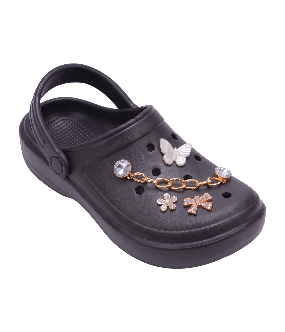 Clog de EVA Personalizado com Gominhas Preto
