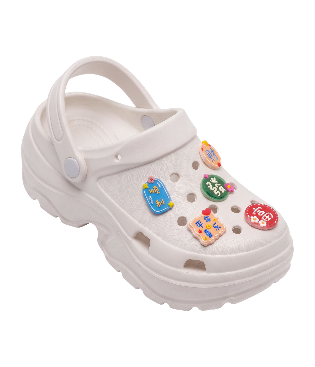 Clog Plataforma Boa Sorte Branco (+Gominhas de Brinde)