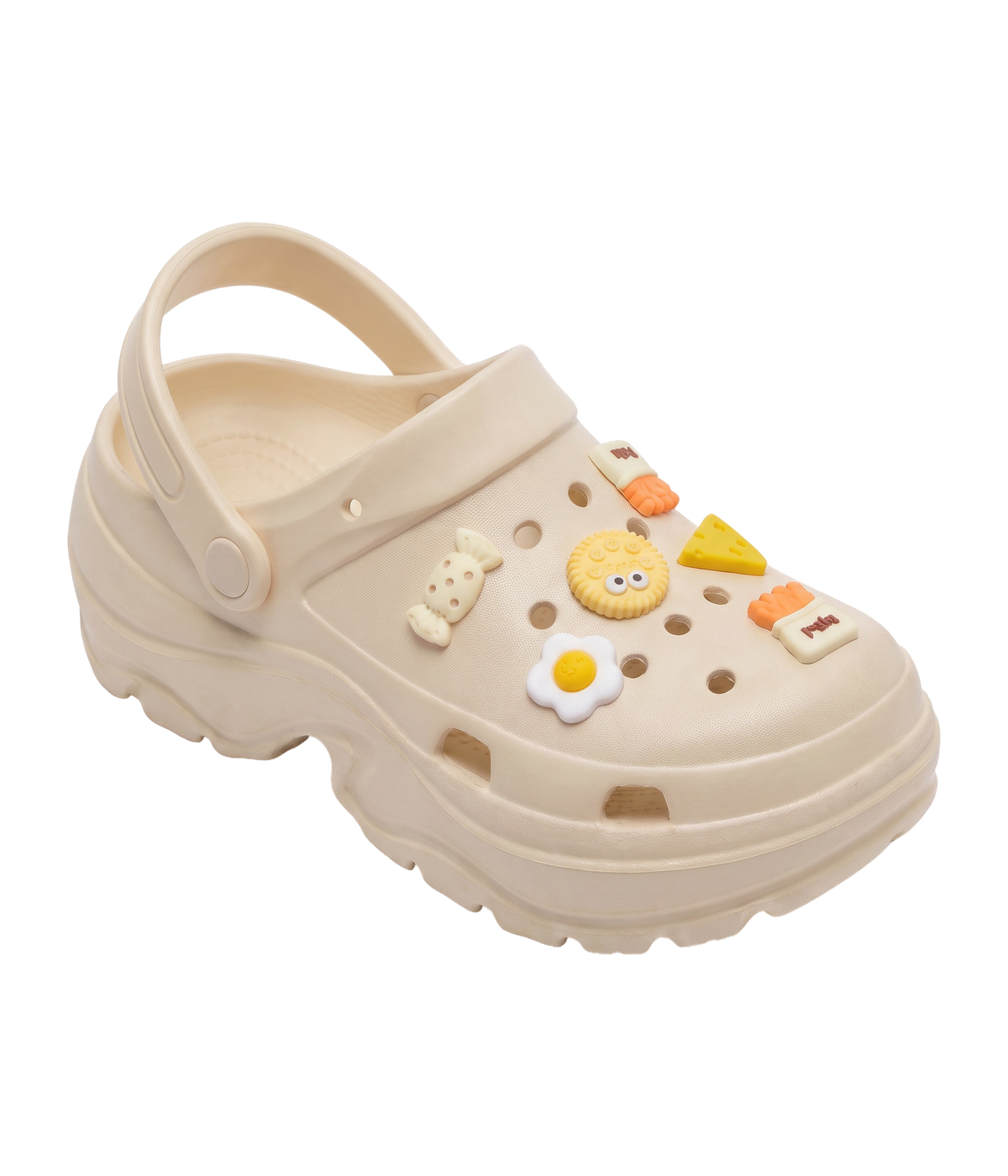 Clog Plataforma Lanchinho Bege (+Gominhas de Brinde)