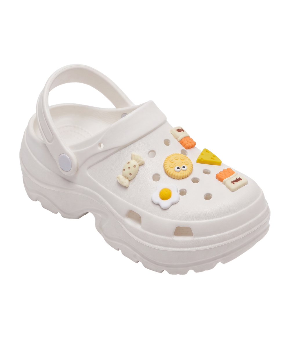 Clog Plataforma Lanchinho Branco (+Gominhas de Brinde)