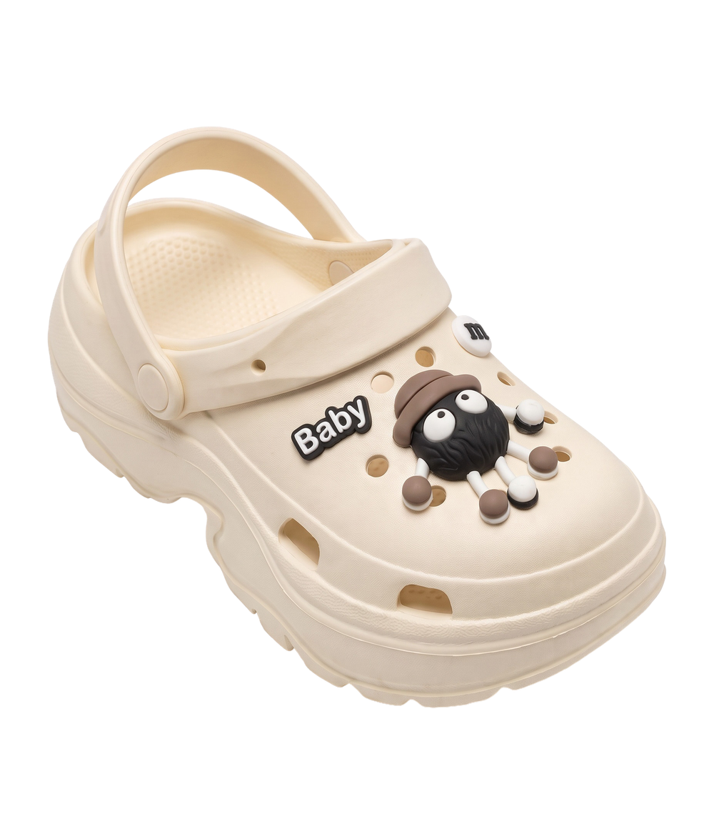 Clog Plataforma M&M Bege (+Gominhas de Brinde)