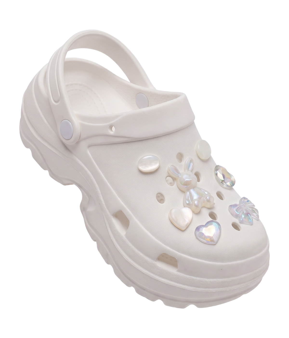 Clog Plataforma Pérola Branco (+Gominhas de Brinde)