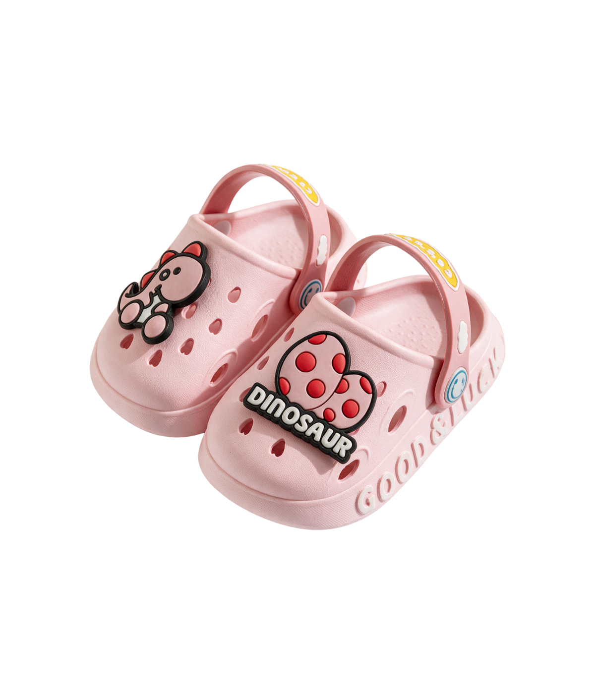 Clog Infantil Dino de EVA Rosa Claro, par visto de cima
