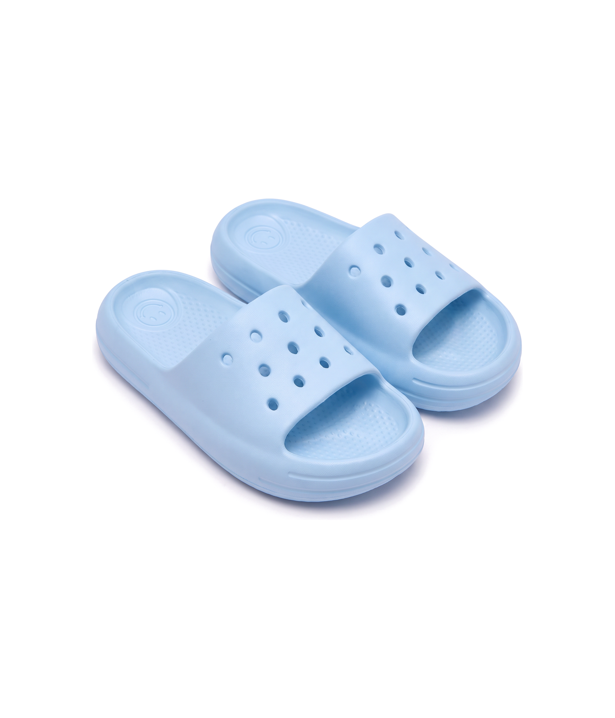 Chinelo Slide Infantil Azul Claro, par visto de cima