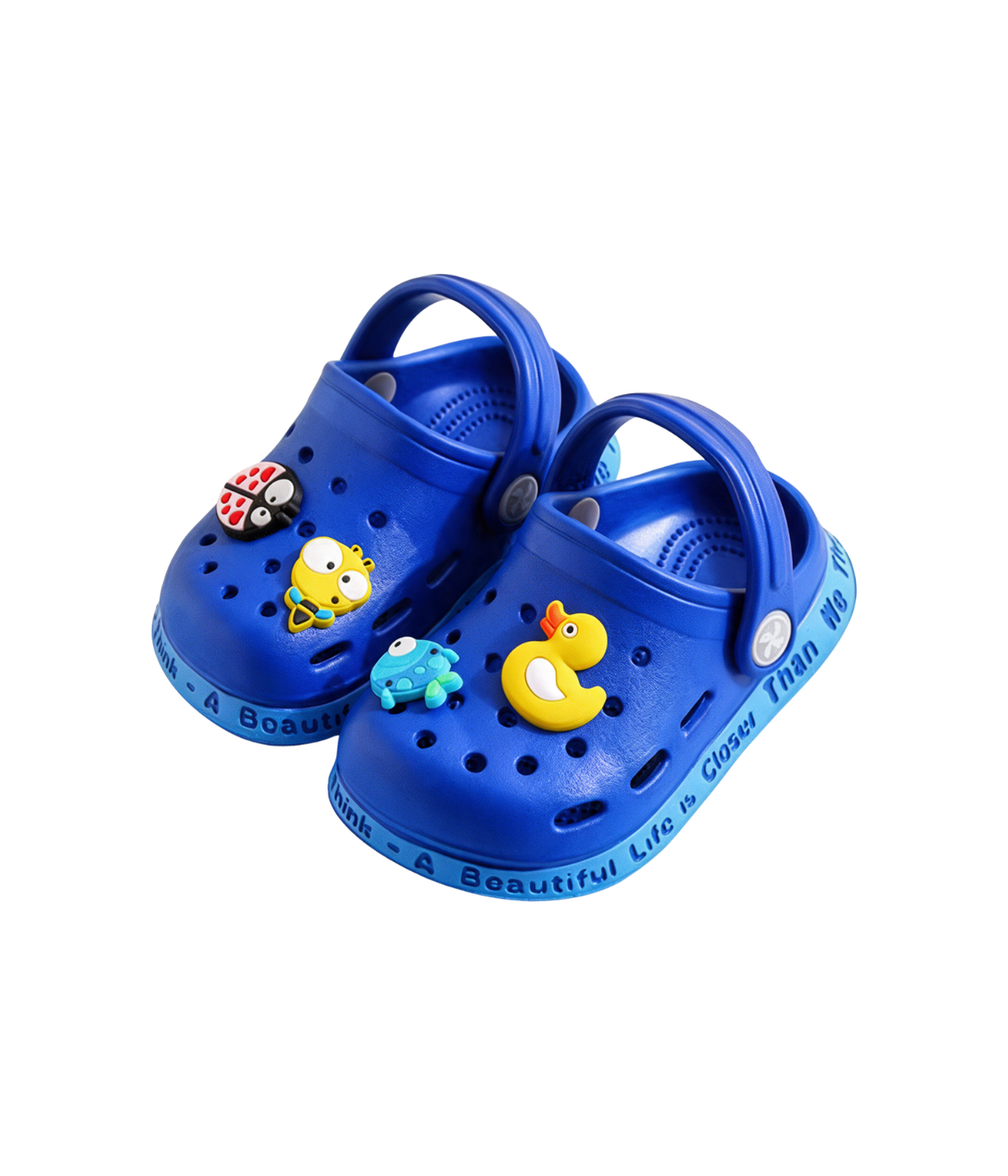 Clog Infantil de EVA Azul Escuro, par visto de cima