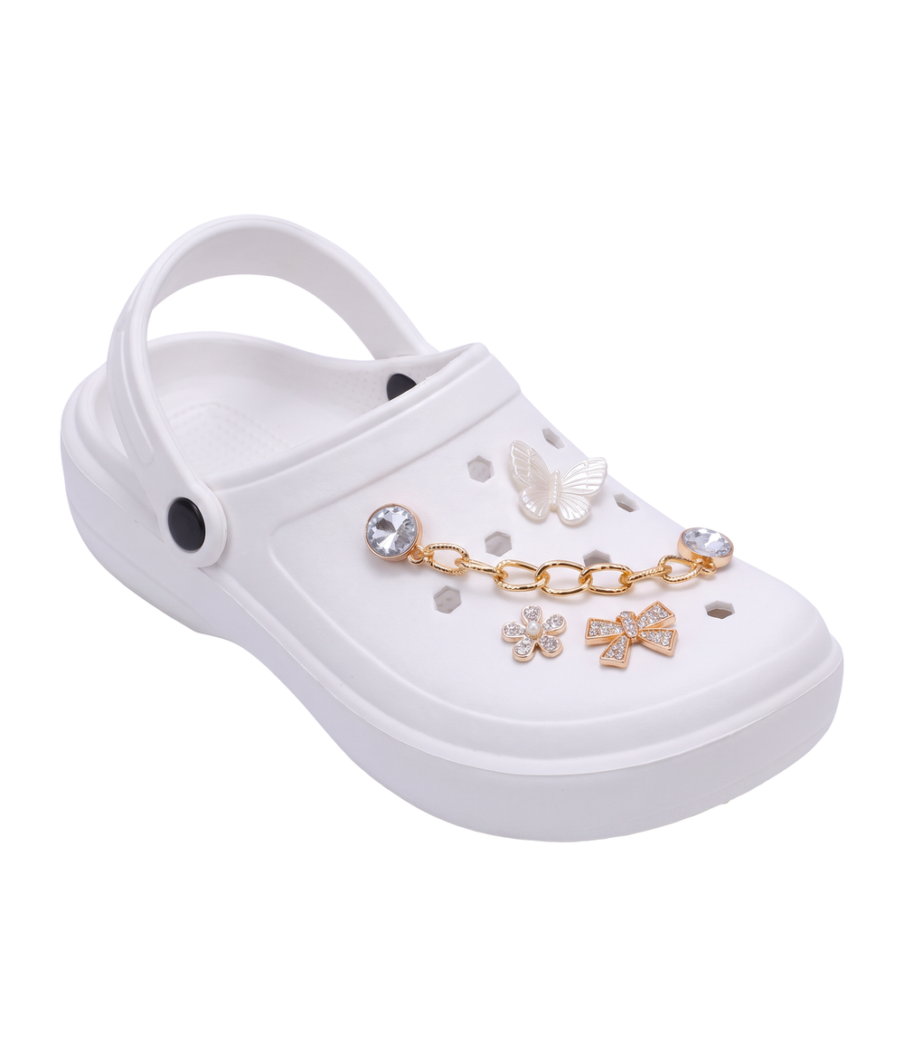Clog de EVA Personalizado com Gominhas Branco