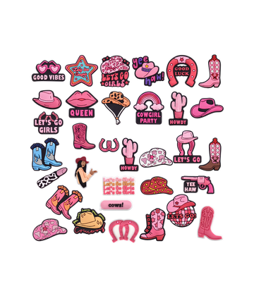 Kit 29 Gominhas Cowgirl para Clog