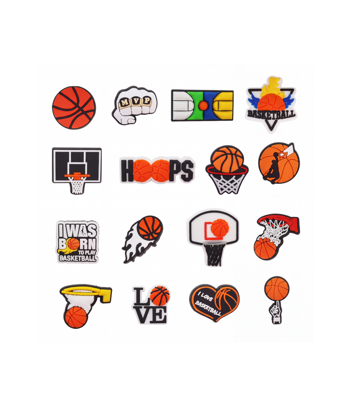 Kit 16 Gominhas Basquete para Clog