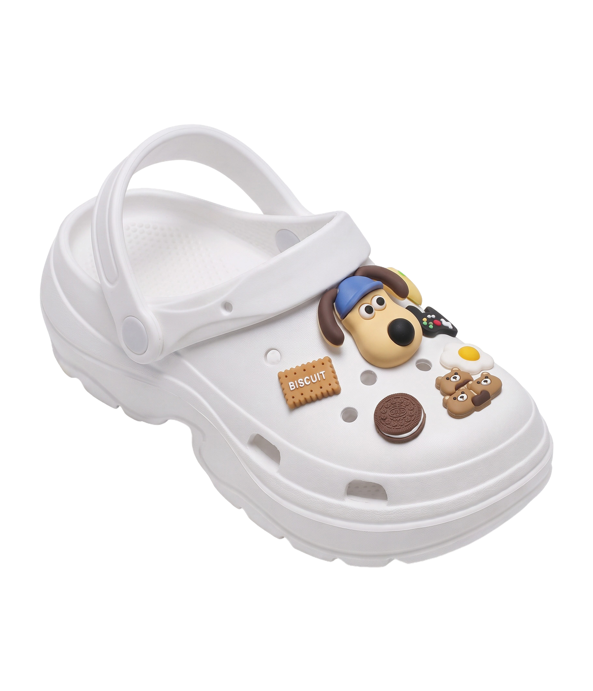 Clog Plataforma Hot Dog Branco (+Gominhas de Brinde)