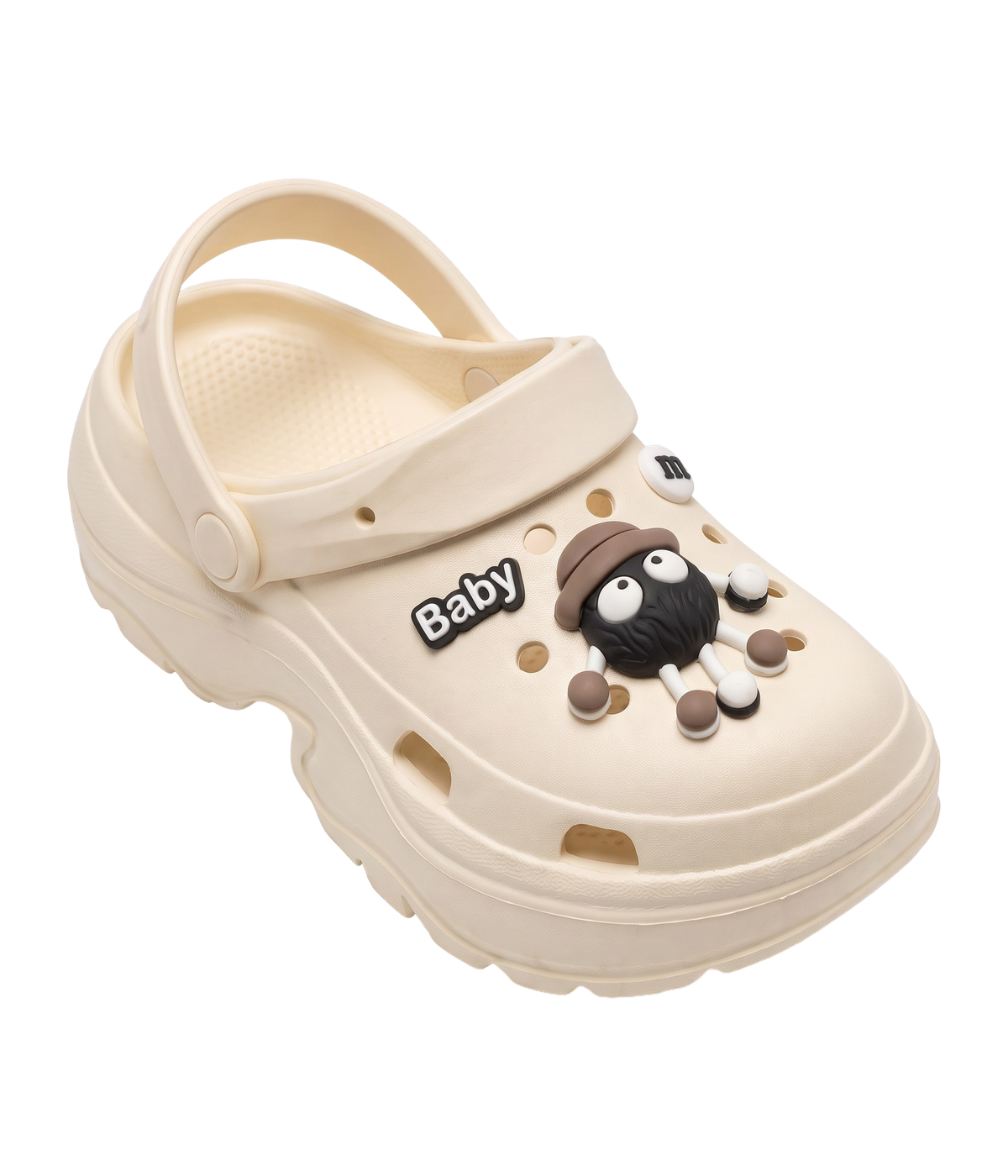 Clog Plataforma M&M Bege (+Gominhas de Brinde)