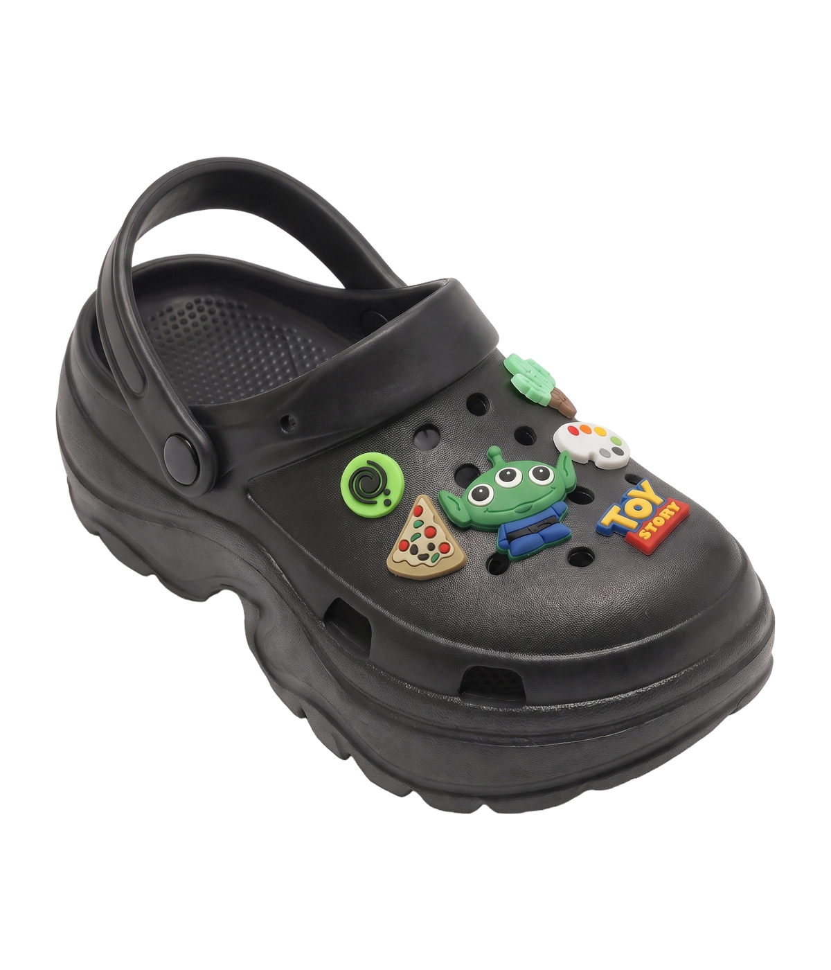 Clog Plataforma Toy Story Preto (+Gominhas de Brinde)